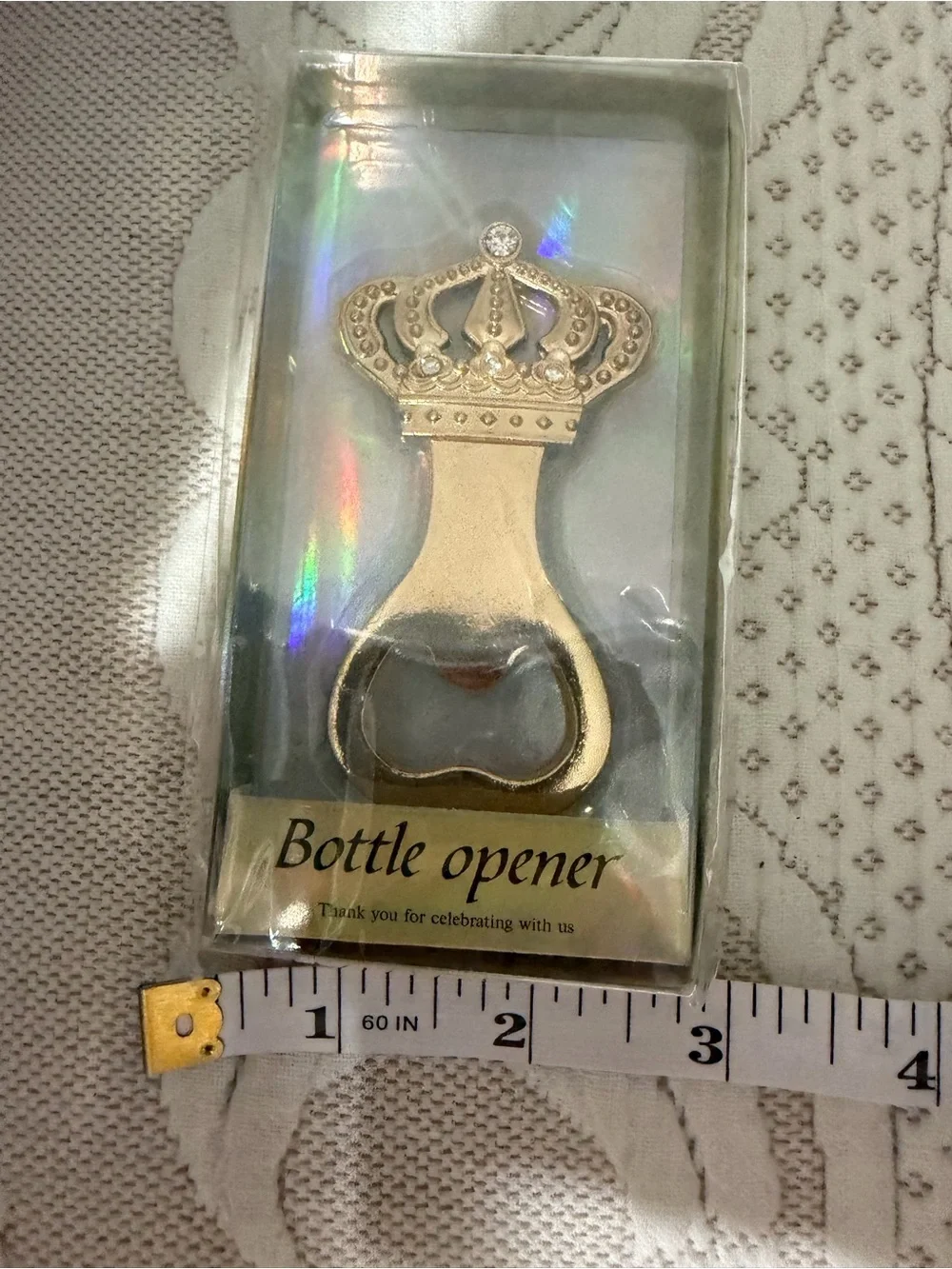 Gold Crown Bottle Opener - Party Favor gifts NEW